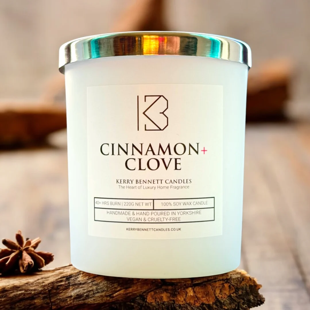 Cinnamon and Clove Scented Soy Wax Candle