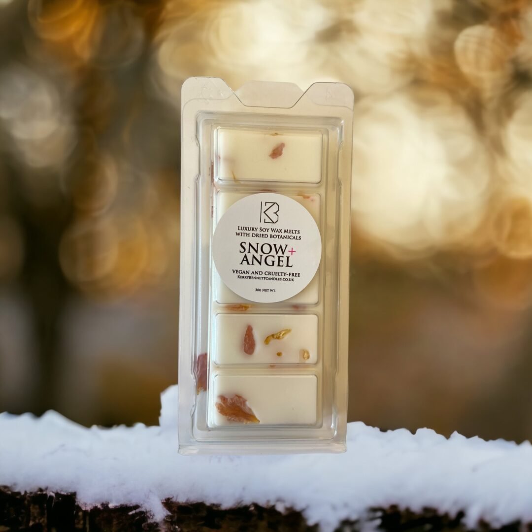 snow fairy wax melt snap bar snow angel wax melt botanical snap bar