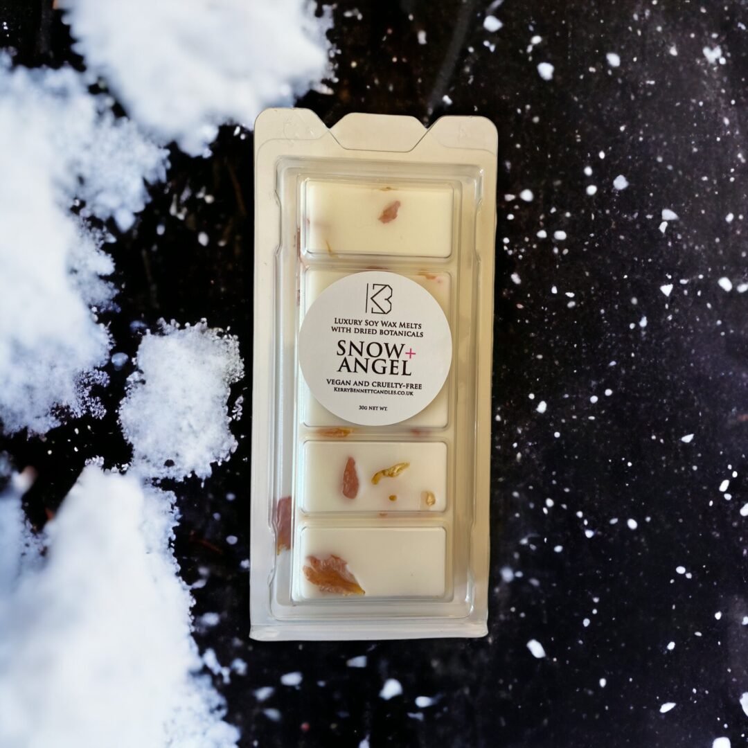 snow fairy wax melt snap bar snow angel wax melt botanical snap bar